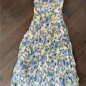 Lulus Floral Strapless Midi Dress 🪻